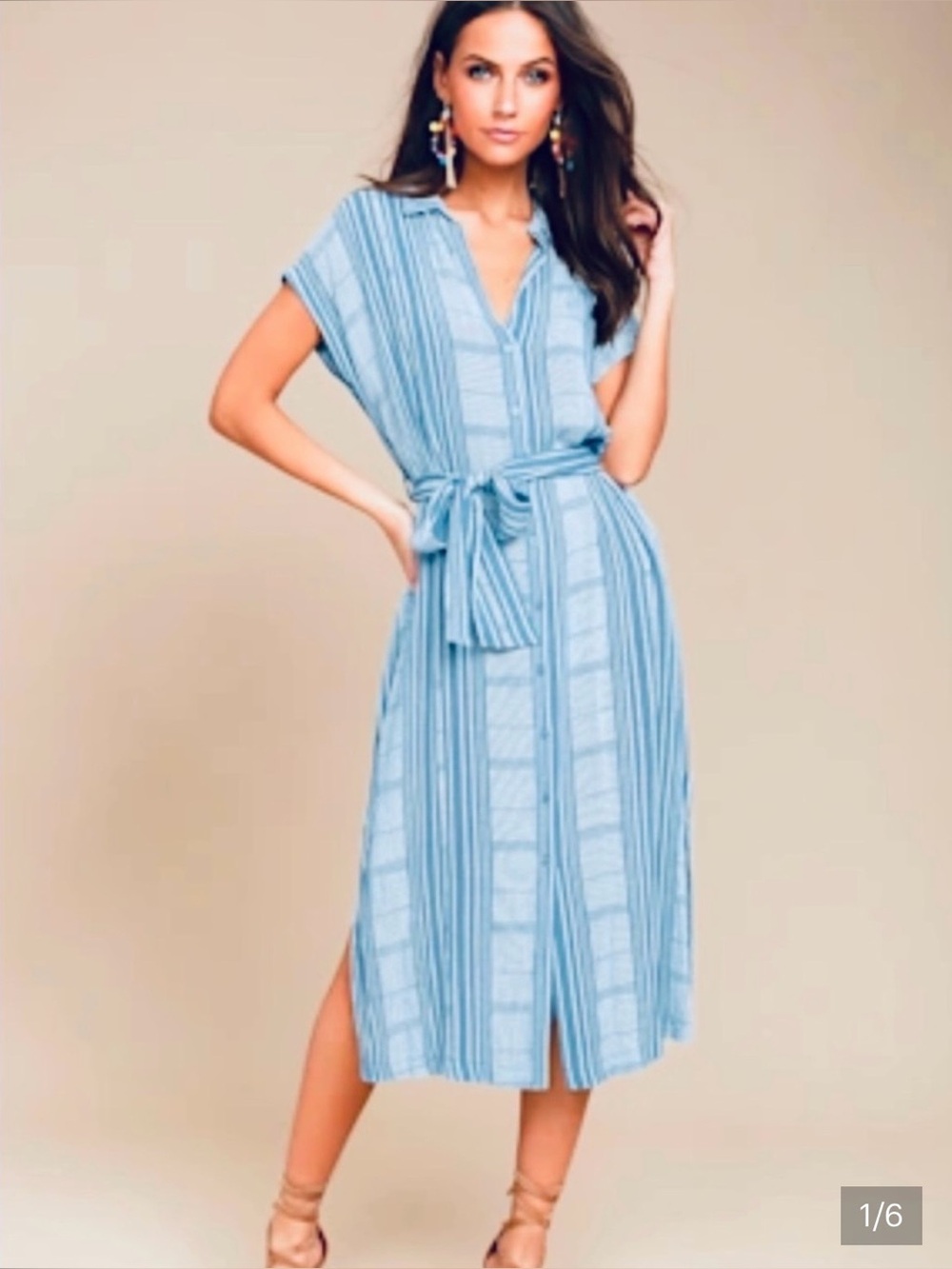 Lush I’m The One Striped Maxii Dress - NWT